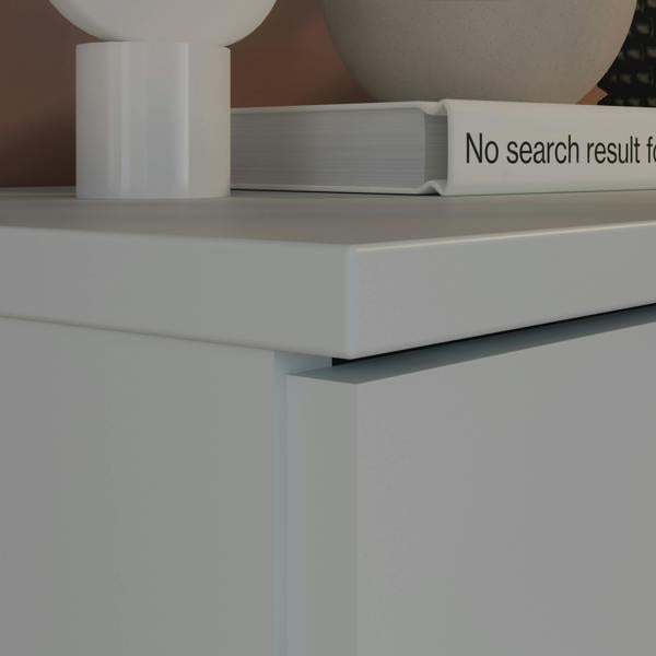 Furniture To Go Ganymede 2 Door Cupboard with Drawer and Top Lip Detail in Light Grey
