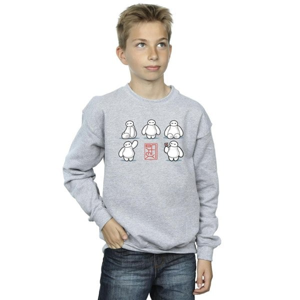 Disney Boys Big Hero 6 Baymax Many Poses Sweatshirt - Sports Grey