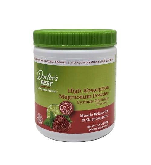 Doctor's Best High Absorption Magnesium Powder, Strawberry Lime - 350g