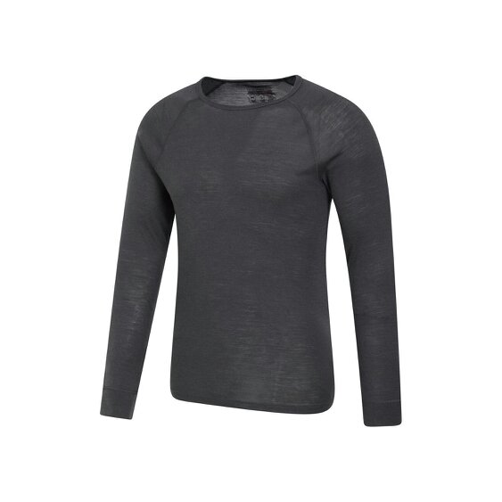 Mountain Warehouse Mens Merino Wool Thermal Top - Grey - Grey - 80% Merino Wool/20% Polyester