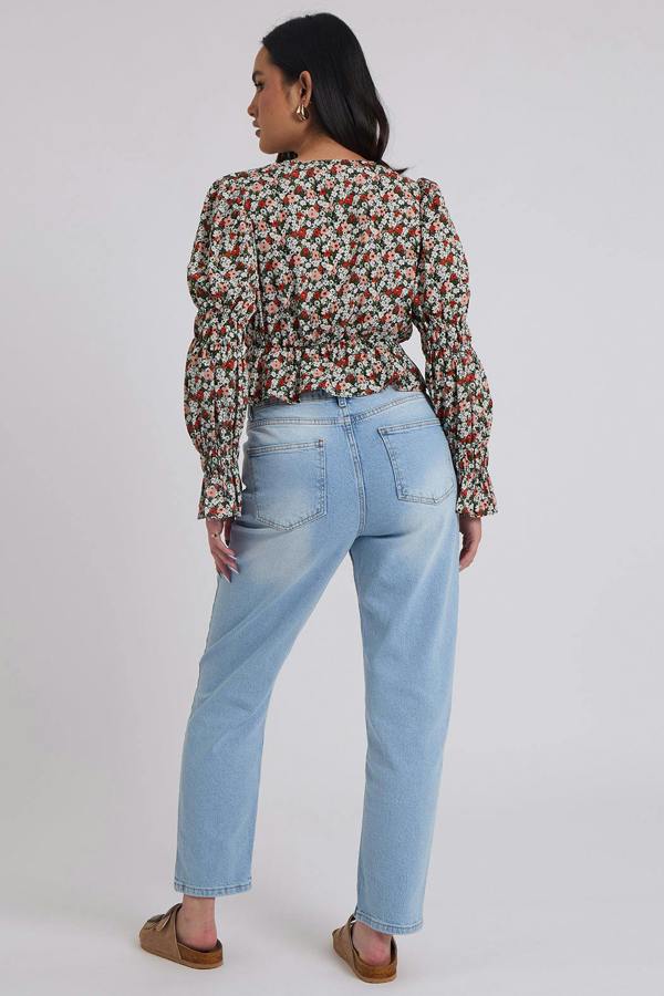 Urban Bliss Juliette Ruched Sleeve Top