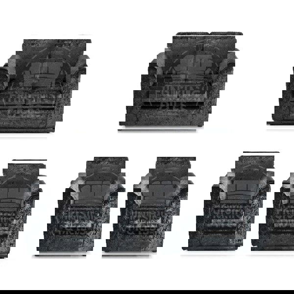 Crystal Crushed Velvet 2 Seater and 2 Armchairs Full Back - 2