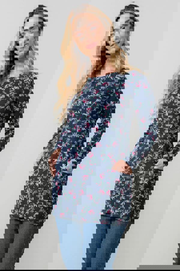 Lily & Me High Tea Organic Cotton Jersey Tunic Navy