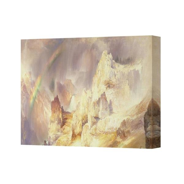 Benjamin Tate Design Contemporary Handmade Canvas Wall Art Print With Deep Wooden Frame