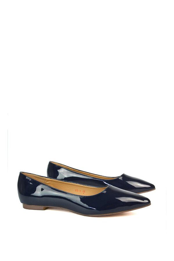 XY LONDON Slip on Pointed Toe Flat Ballerina Pump Shoes