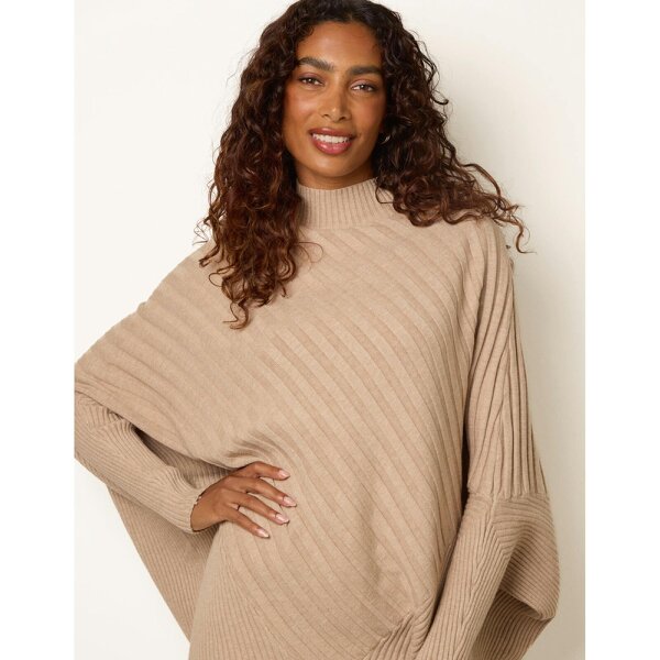 Blue Vanilla Poncho-Style Jumper