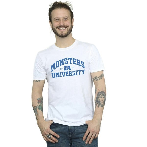 Disney Mens Monsters University Logo T-Shirt - White