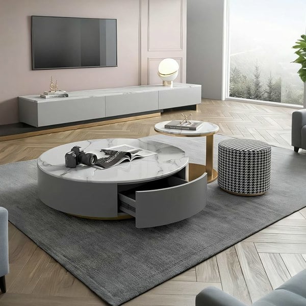 Valles Nesting Coffee Table Set, Sintered Stone-Weilai Concept-Weilai Concept