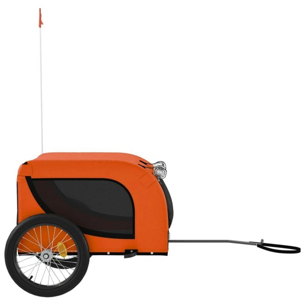 Berkfield Dog Bike Trailer Orange and Black Oxford Fabric and Iron