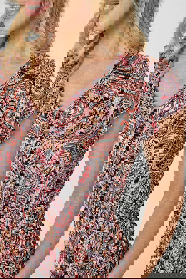 Black | Paisley Lace Detail Maxi Dress