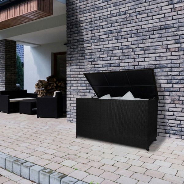 Jardi Rattan Cushion Storage Box - Black