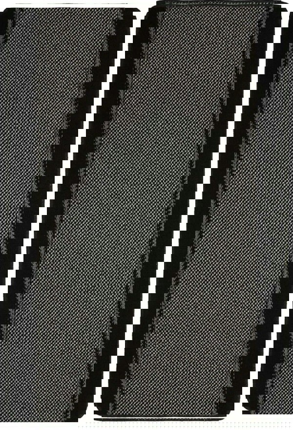 Machine Washable Designer Mats | Bordered Line Design Black
