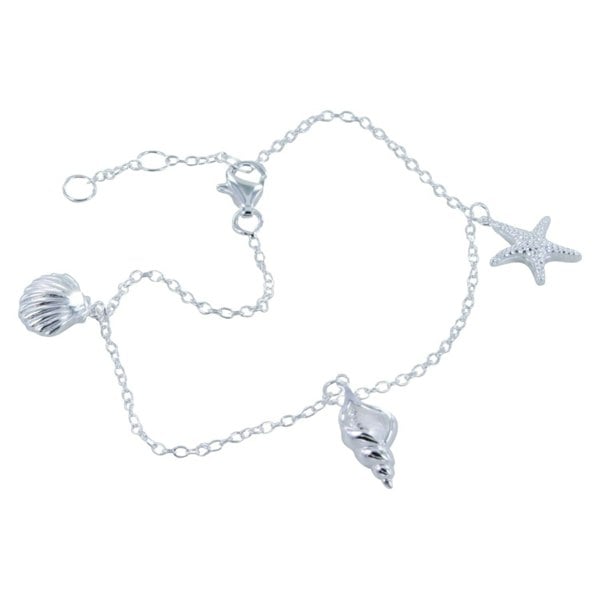 Sterling Silver Rock Pool Charm Bracelet - Reeves & Reeves