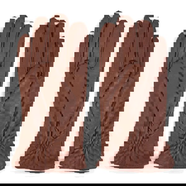 Infinity Leather Men's Leather Wool Lined Elastic Wrist Gloves