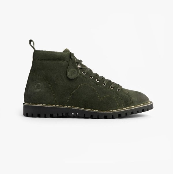Popps 1961 MOD Mens Suede Boots Green