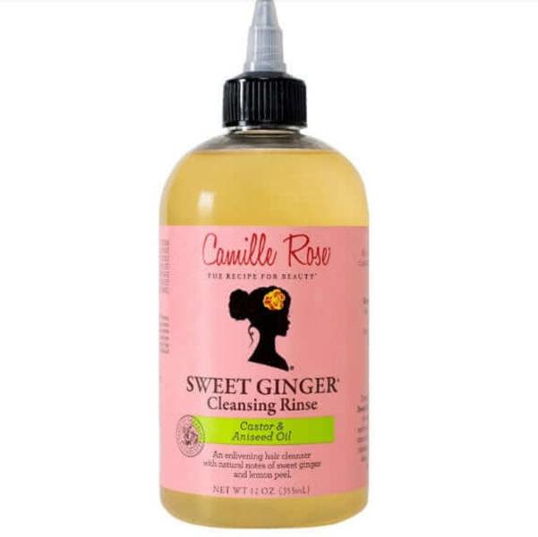 Bottle of Camille Rose Sweet Ginger Cleansing Rinse on a white background