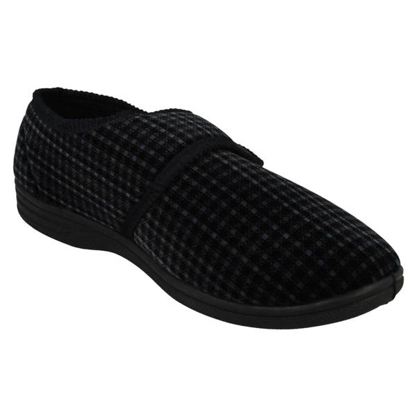 Jo & Joe Mens Jo & Joe Check Detailed Hook And Loop Slippers David