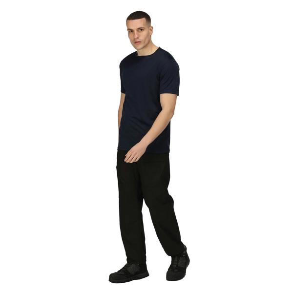 Regatta Professional Mens Reflective Moisture Wicking T-Shirt - Navy - 