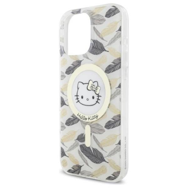 Hello Kitty IML Golden Leaves Case with MagSafe for iPhone 16 Pro Max 6.9" White - HKHMP16XHGLEH