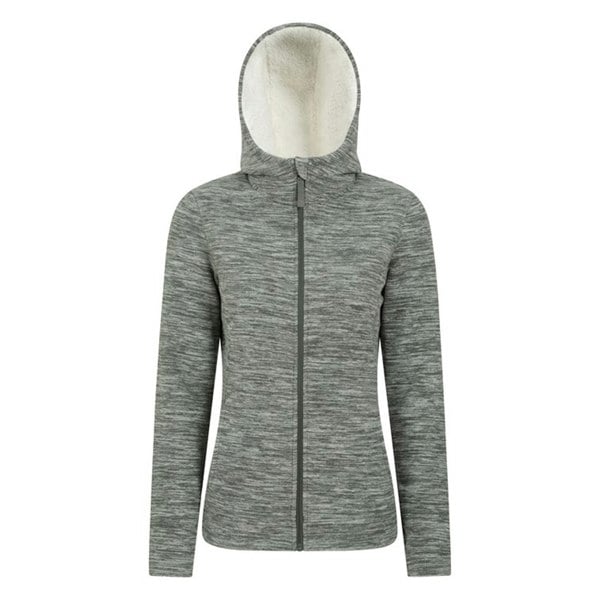 Mountain Warehouse Womens/Ladies Snowdonia Fleece Full Zip Hoodie - Khaki Green