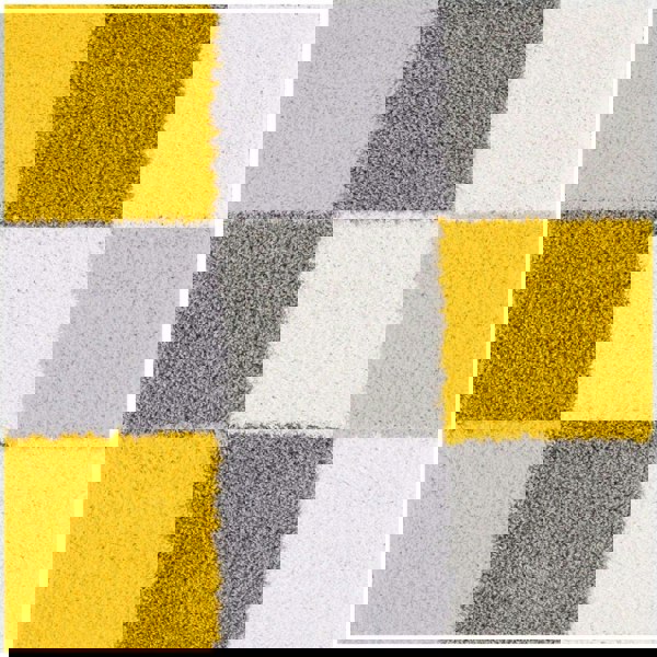 Myshaggy Geometric Yellow Rug