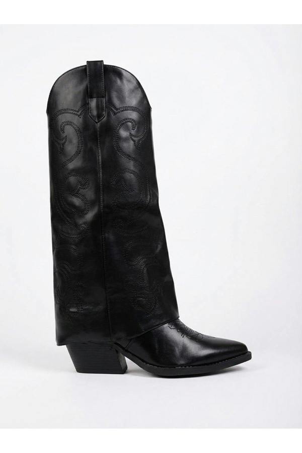 ikrush Ivy Womens Embroidered Western Cowboy Boots