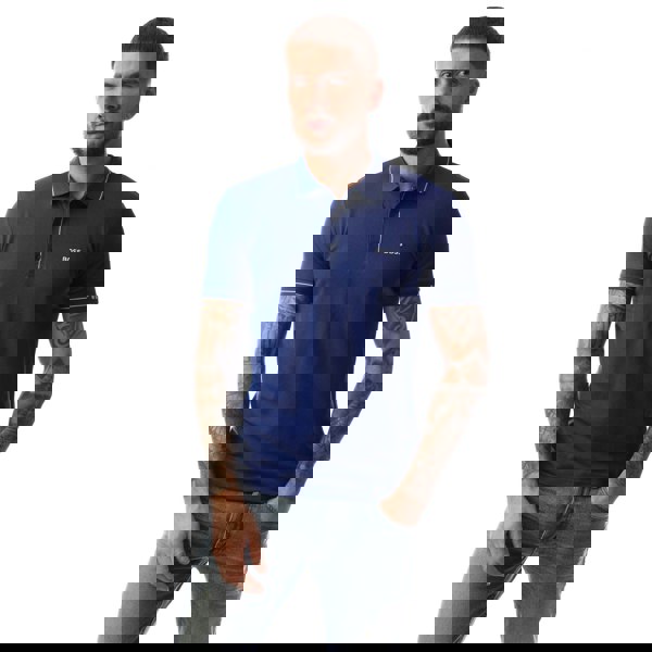 Boss Mens Paule Tipped Polo Shirt - Turquoise