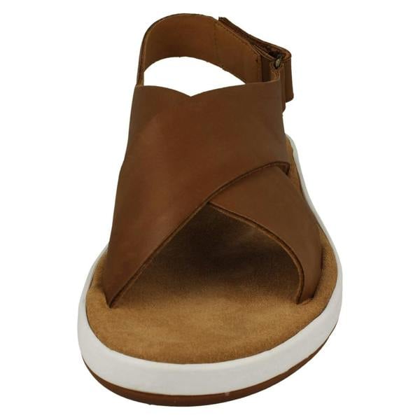 Clarks Ladies Clarks Unstructured Cross Detailed Wedge Heel Sandals Jemsa Cross