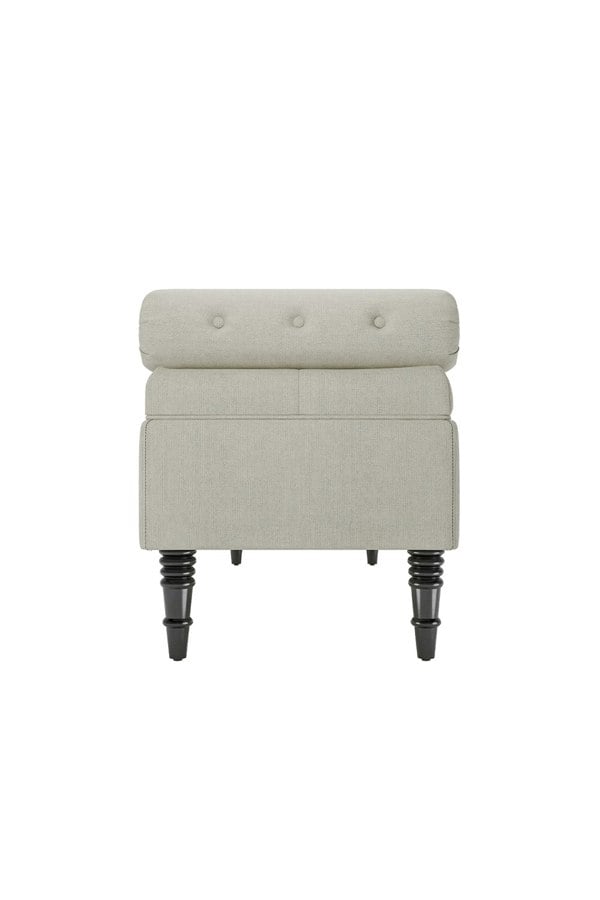 Living and Home Tufted Flip Top Storage Bench with Side Arms Beige