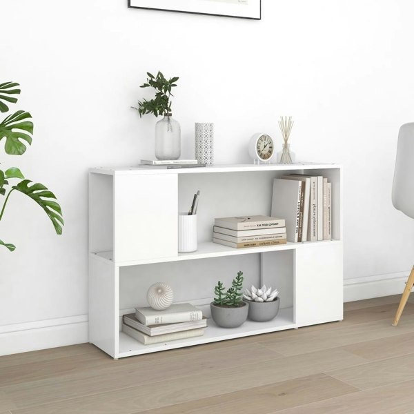 Berkfield Book Cabinet White 100x24x63 cm Engineered Wood