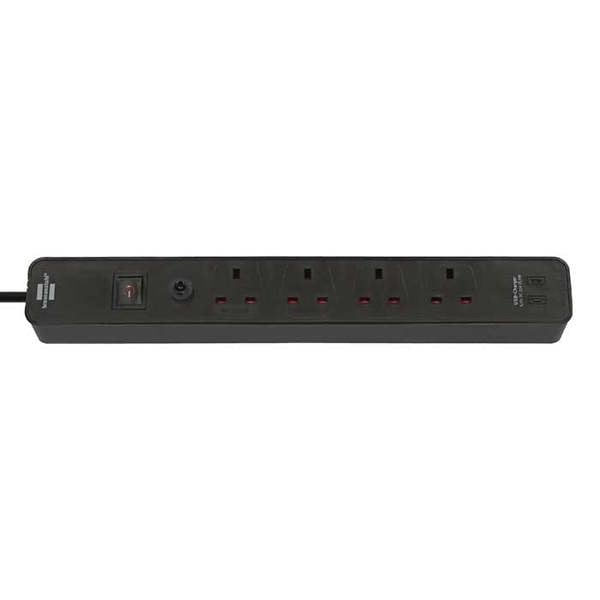Brennenstuhl Ecolor 4 Way Extension Lead with 2 USB C Ports - 1153243106