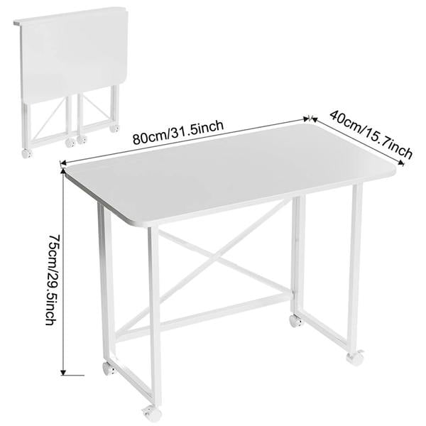Havendro Folding Rolling Computer Desk Mobile Laptop Writing Study Workstation