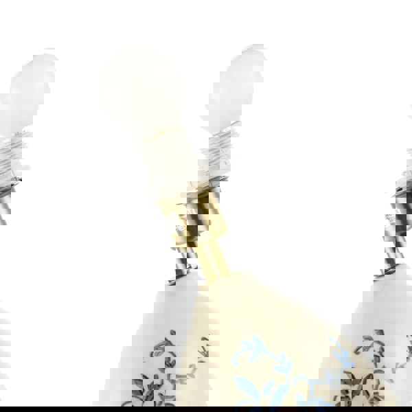 Hand Painted Blue Floral Themed Ceramic Table Lamp Base with Switch Image 5