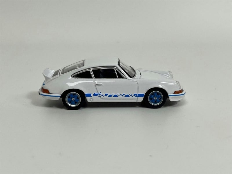 Mini GT Porsche 911 Carrera RS 2.7 Grand Prix White With Blue Livery 1:64 Mini GT MGT00715L