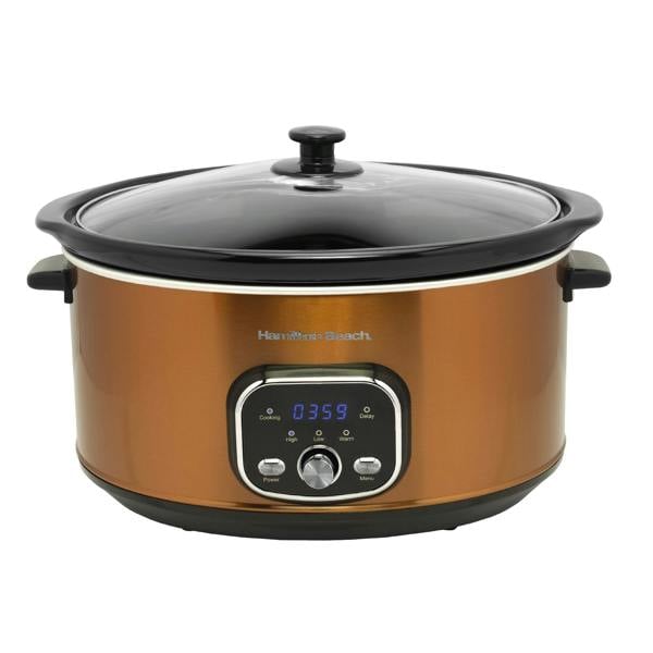 Hamilton Beach Digital 6.5L Oval Slow Cooker - Copper
