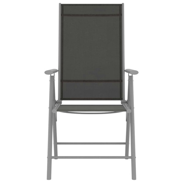 Berkfield Folding Garden Chairs 4 pcs Textilene Black