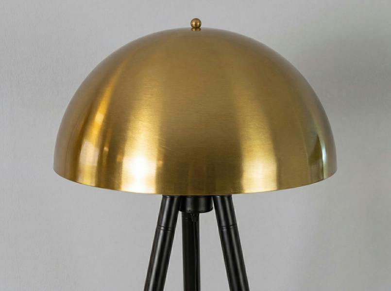 Angel Cerdá Polished gold steel and black steel floor lamp 8100