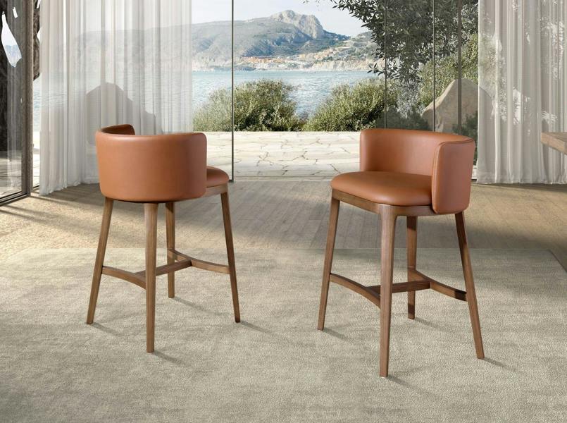 Angel Cerdá Brown Leatherette Stool 4158