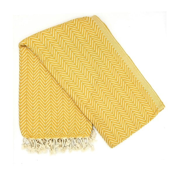 Harfi Azra Hammam Towel, Mustard Yellow