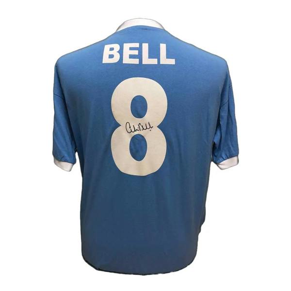Unbranded Colin Bell signed Manchester City number 8 shirt. — Unframed