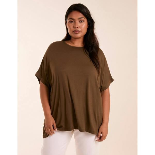 Blue Vanilla Curve Floral Crochet Back Top