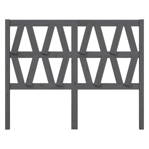 Berkfield Bed Headboard Grey 146x4x100 cm Solid Wood Pine