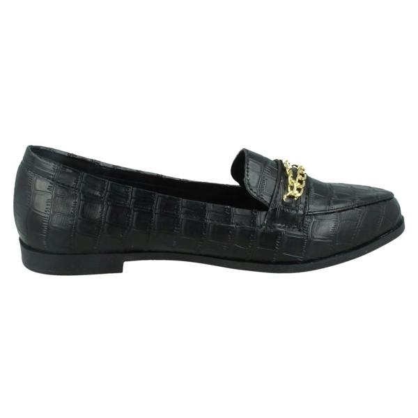 Spot On Ladies Spot On Croc Print Loafers F80537