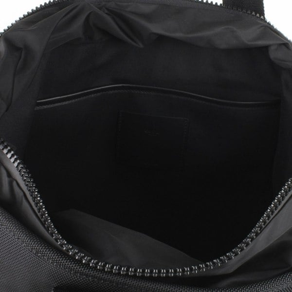 Dunhill black radial tote bag in canvas and leather