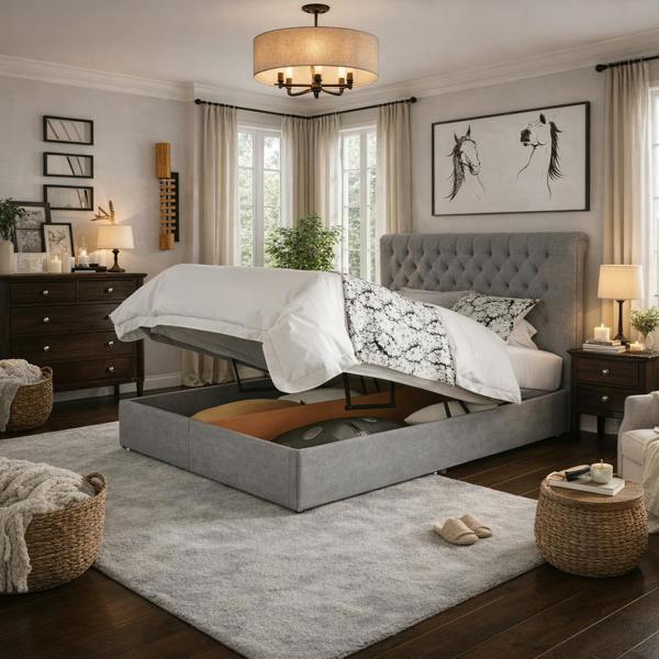 Great British Beds Sleigh Divan Ottoman Bed