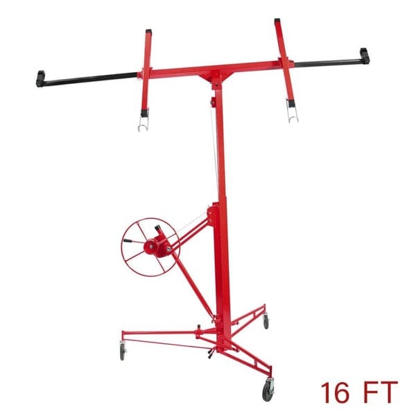 16FT Rolling Drywall Lifter Panel Hoist Jack Tool Cranes Living and Home