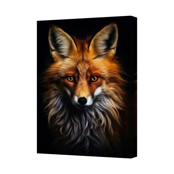 Benjamin Tate Design Vivid Fox Canvas Print Wall Art Portrait 6774 High Definition