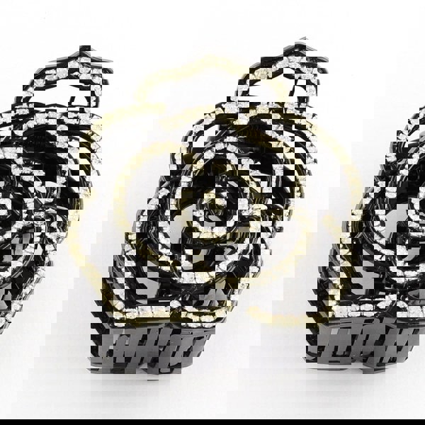 flower hair claw in black with diamante