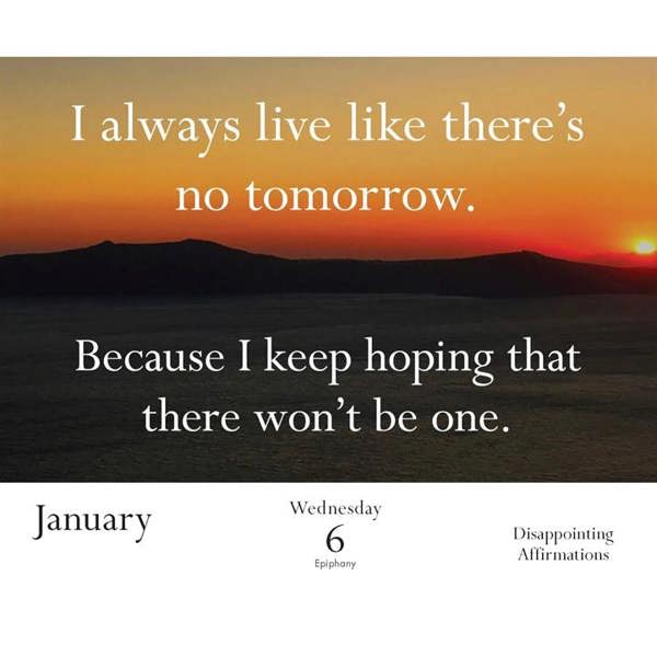Chronicle Books Disappointing Affirmations Desk Calendar 2027, Desk Calendars, Day To View, Humour, Gift