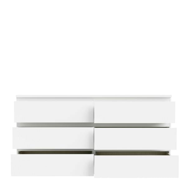 Edmore 6 Drawer Wide Chest in White